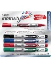 SP Richards Bic Intensity Fine Bullet Tip Dry Erase Markers  - Asst'd 4pk
