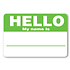 C-Line Hello My Name Is Badges  - Green  100pk