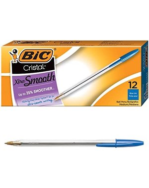 BIC Bic Cristal Ball Pens  Blue  12pk