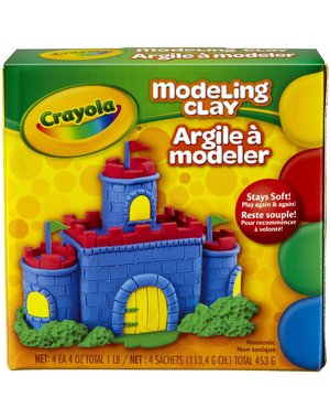 Crayola Modelling Clay  Blue/Green/Red/Yellow  4x113g