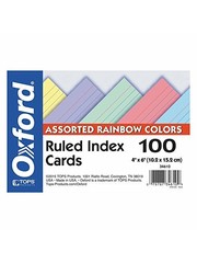 SP Richards 4"x6" Assorted Lined Index Cards