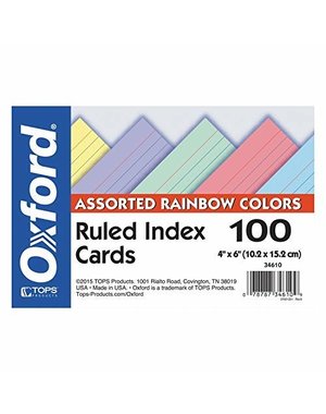 SP Richards 4"x6" Assorted Lined Index Cards