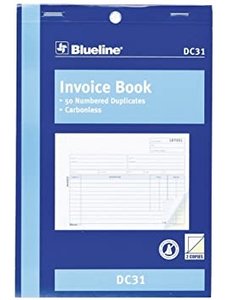 Blueline Invoice Book - 50 Numbered Duplicates