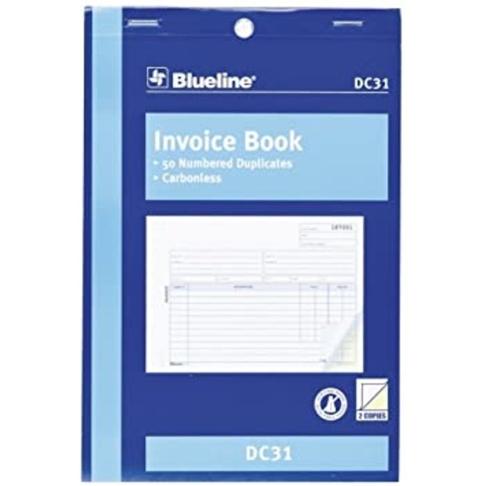 Blueline Invoice Book - 50 Numbered Duplicates