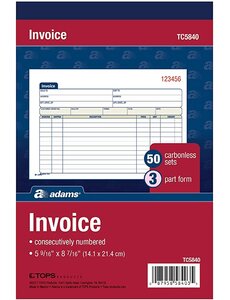 SP Richards INVOICE BOOK 3 PART