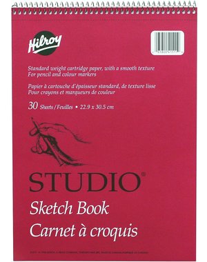 Hilroy Coil Sketch Book  9"x 12" - 30 Sheets