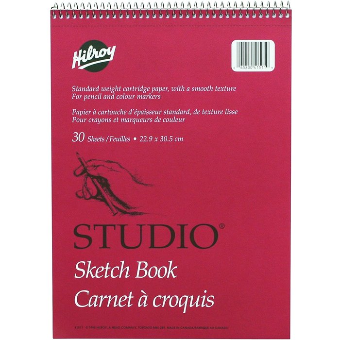 Hilroy Coil Sketch Book  9"x 12" - 30 Sheets
