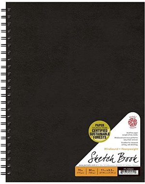 Bienfang Wirebound Sketch Book  152mm/6"x229mm/9"  75pg