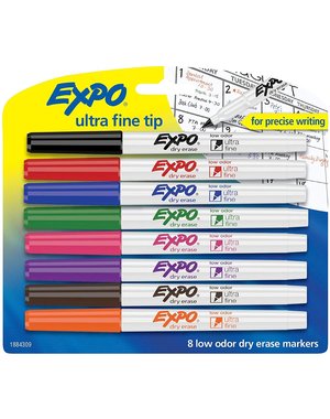 Expo EXPO Dry Erase Markers  -  Ultra Fine Tip - Asst'd 4pk