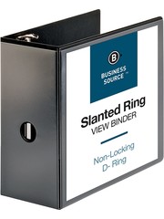 Business Source 1-1/2'' View Binder - Black