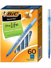 BIC Bic Round Stic Pens   Blue - 60pk
