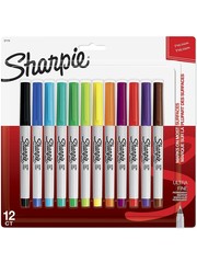 Sharpie Sharpie - Fine Point Assorted Colours  12pk