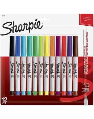 Sharpie Sharpie - Fine Point Assorted Colours  12pk