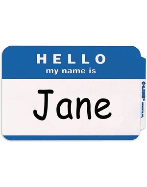 C-Line Hello My Name Is Badges  -   Blue  100pk
