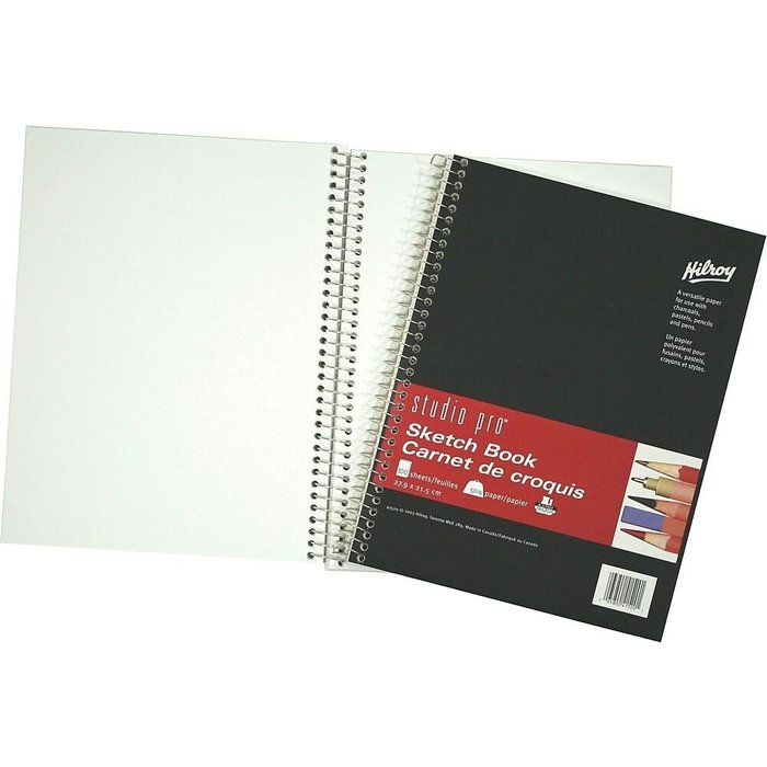 Hilroy Studio Pro Sketch Book  30.4cm/12"x22.8cm/9"  75pg