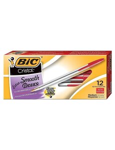 BIC Bic Cristal Ball Pens    Red - 12pk