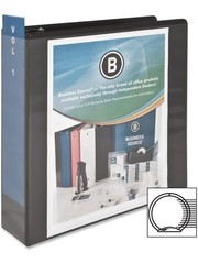 Business Source 3" View Binder - Black