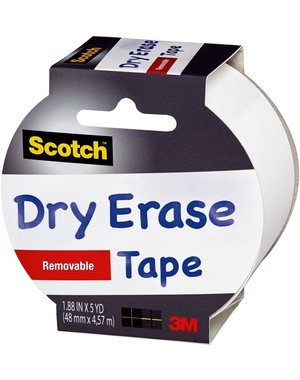 Scotch Dry Erase Tape  48mm/1.88"x4.57m/5yd