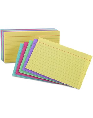 SP Richards 5"x8" Assorted Lined Index Cards