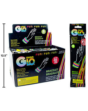  8" Neon Glo-Bracelettes - 6-pk