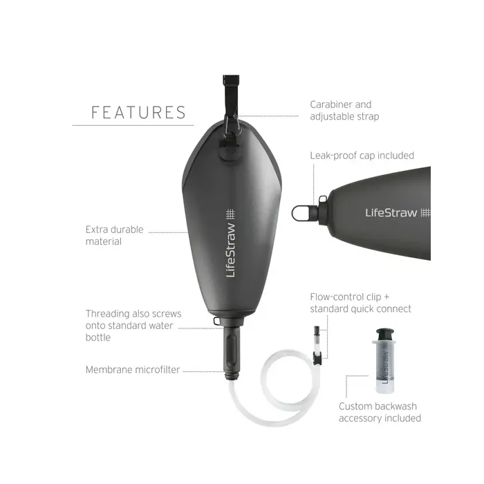 LifeStraw Compact Gravity 3L Water Filter System