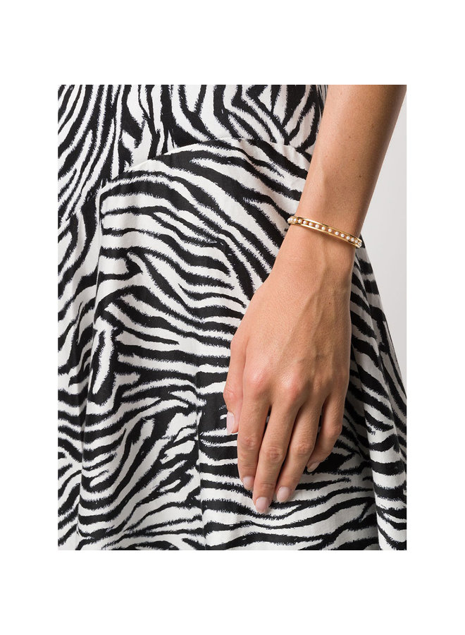 Skinny Tiger Pearl Cuff in Gold