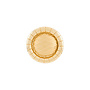 Mini Round Signora Clip Earrings in Gold