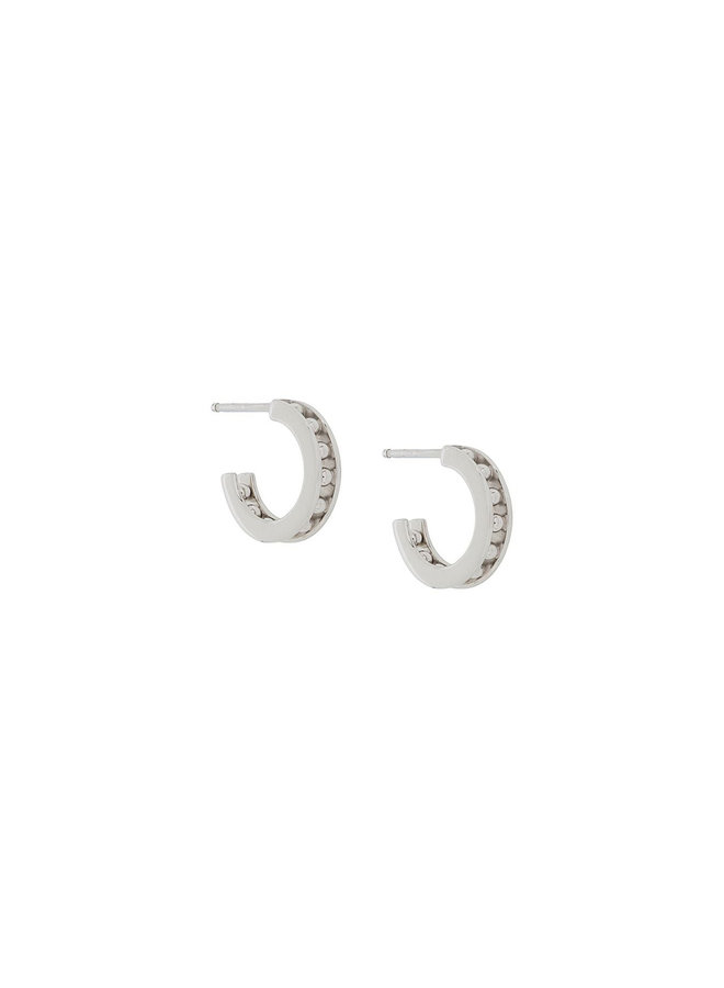 Tiger Mini Hoop Earrings in Silver