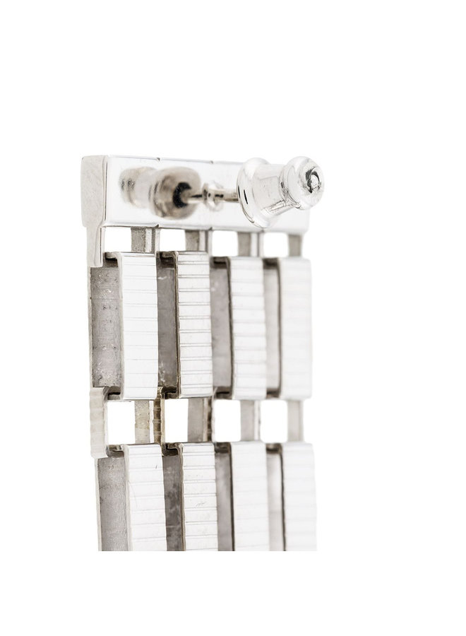 Signore 5 Chain Fringe Earrings in Silver