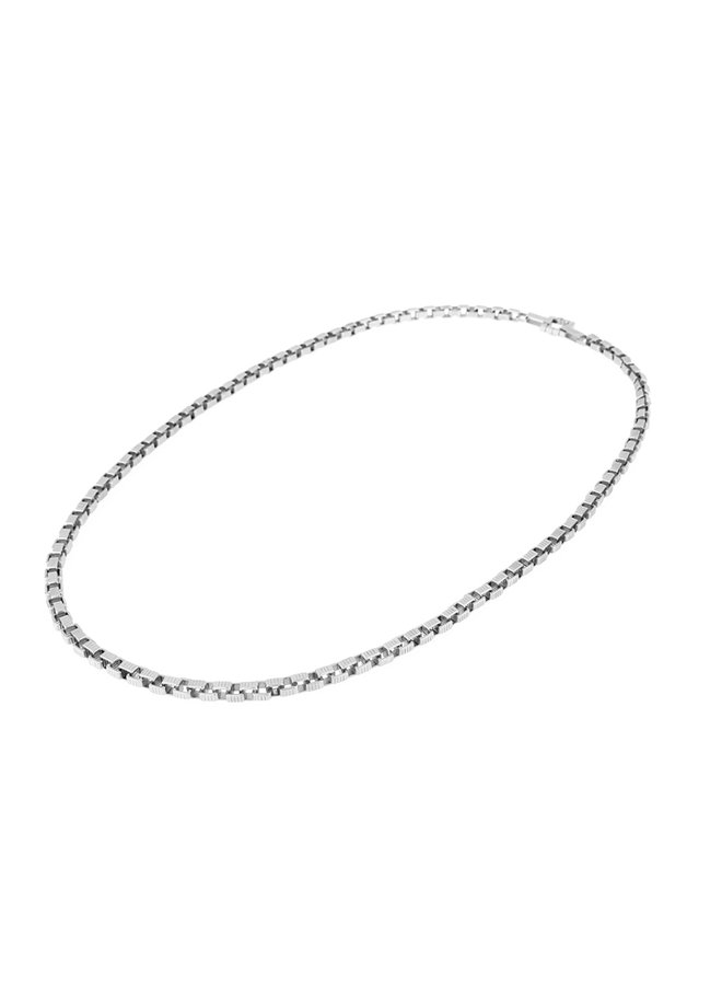 Signore 5x5 Chain Opera Necklace in Silver