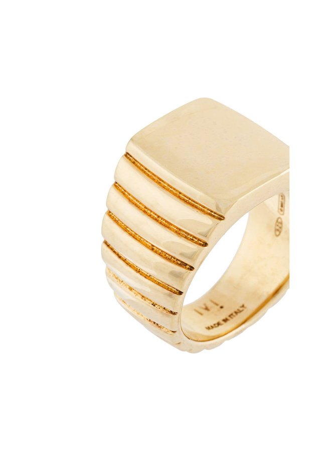 Signore Rectangular Signet Ring in Gold