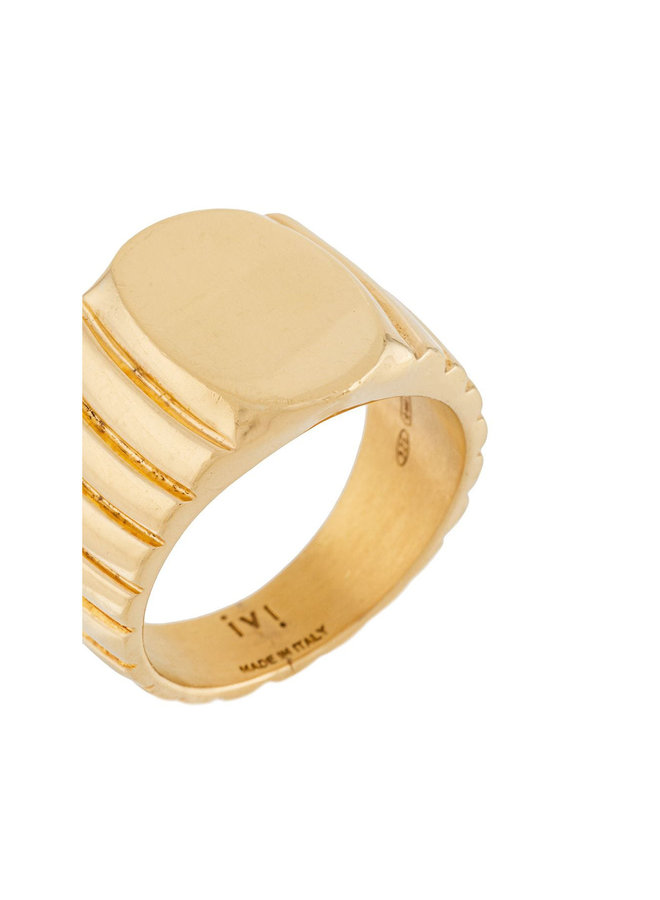 Signore Oval Signet Ring in Gold