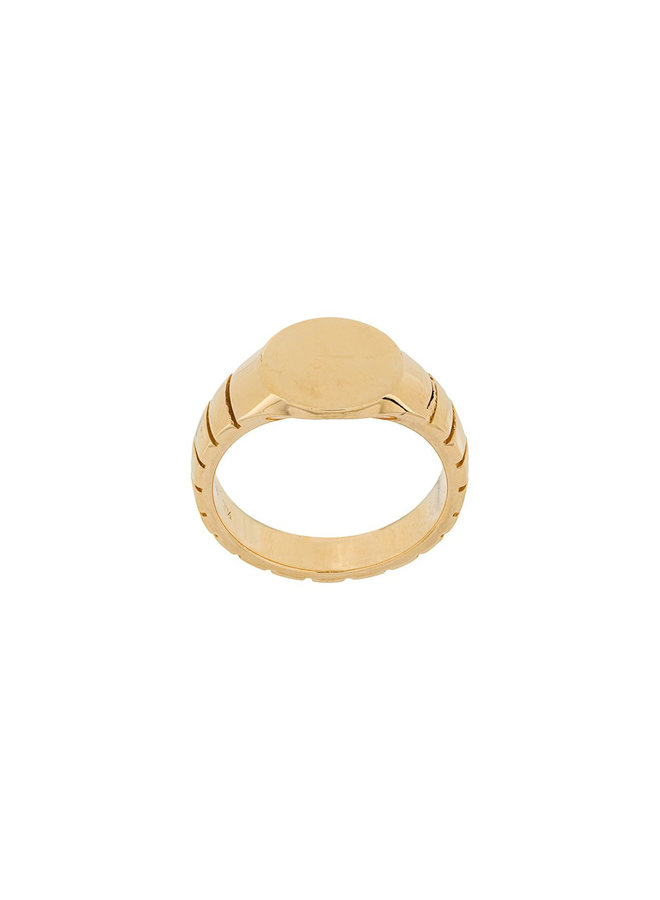 Signore Round Signet Ring in Gold