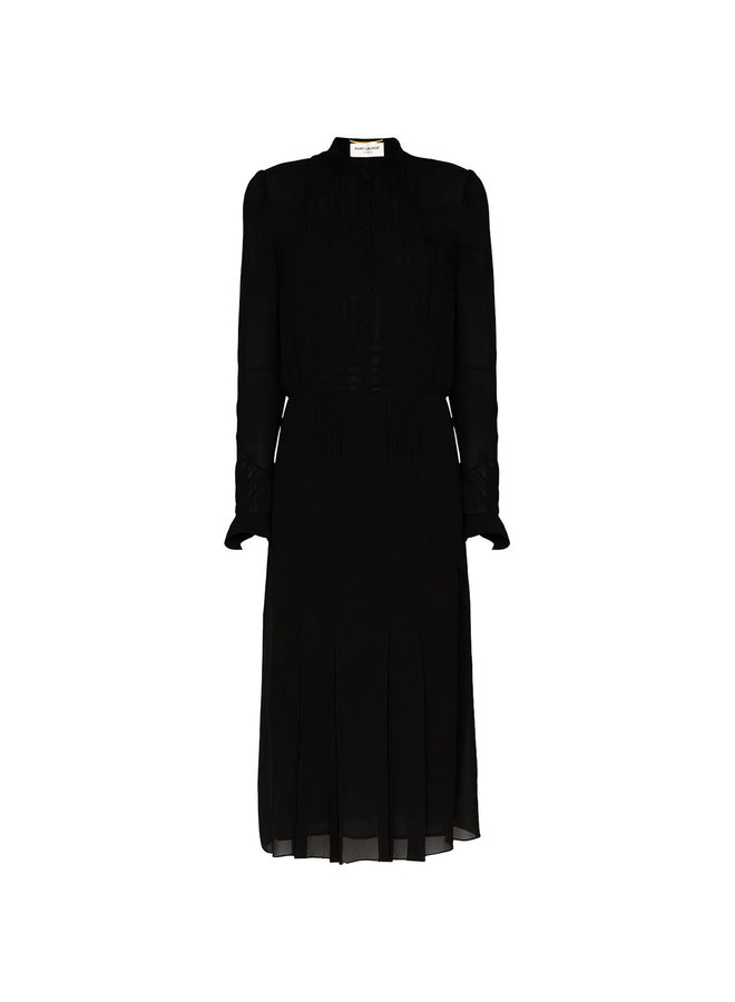 Midi Shirt Dress in Silk