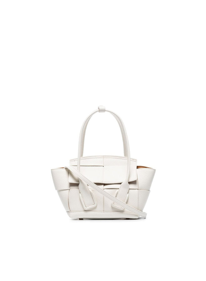 Mini Arco Bag in Leather in White