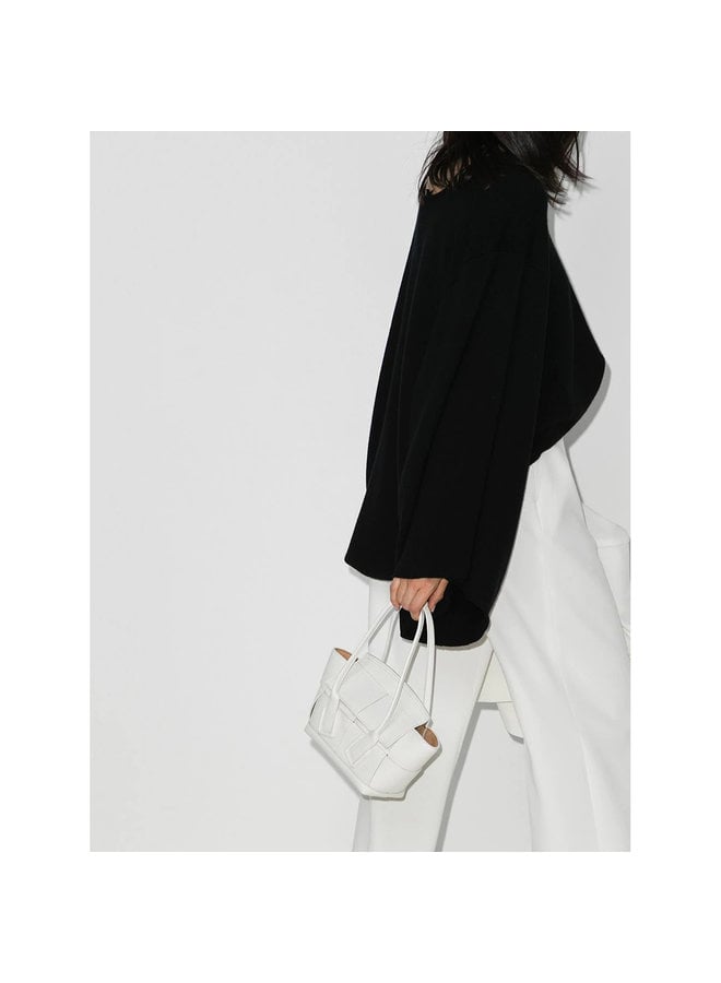 Mini Arco Bag in Leather in White