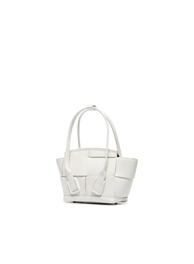 Mini Arco Bag in Leather in White