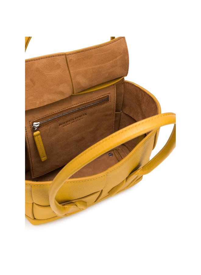 Mini Arco Bag in Leather in Yellow