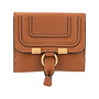 Small Marcie Flap Wallet in Leather in Tan