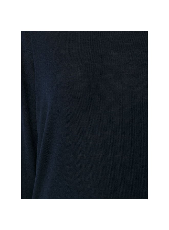 Crew Neck Knitwear Sweater in Wool in Ink