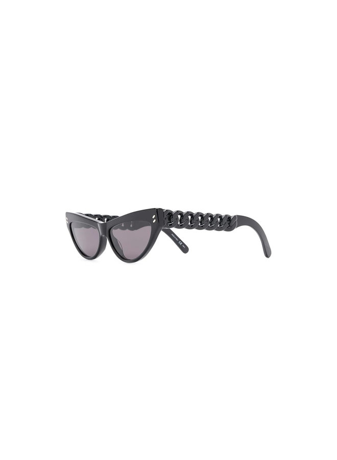 Cat Eye Frame Sunglasses in Acetate in Black