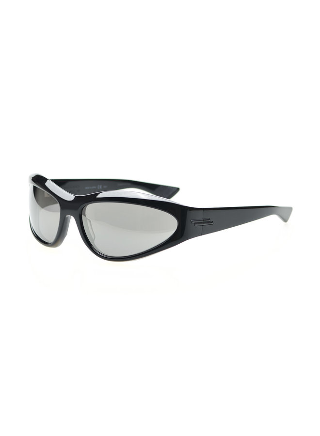Cat Eye Sunglasses ,Blk/Blk/Silver