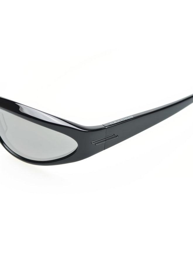 Cat Eye Sunglasses ,Blk/Blk/Silver