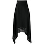 Asymmetric Fringed Skirt in Wool/Cashmere