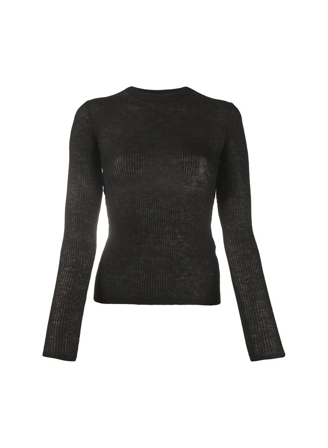 Crew Neck Knitwear Jumper in Wool-Mohair