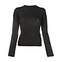 Crew Neck Knitwear Jumper in Wool-Mohair in Black
