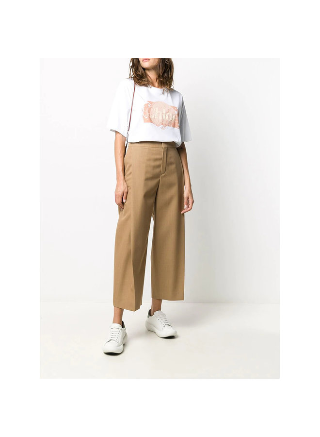 Oversized Logo T-shirt in Cotton in White