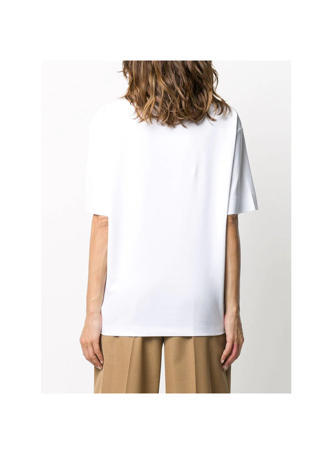 Oversized Logo T-shirt in Cotton in White