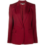 Single Breasted Blazer Jacket in Wool in Bordeaux