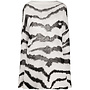 Oversize Jumper in Zebra Pattern in Cotton in Black/White